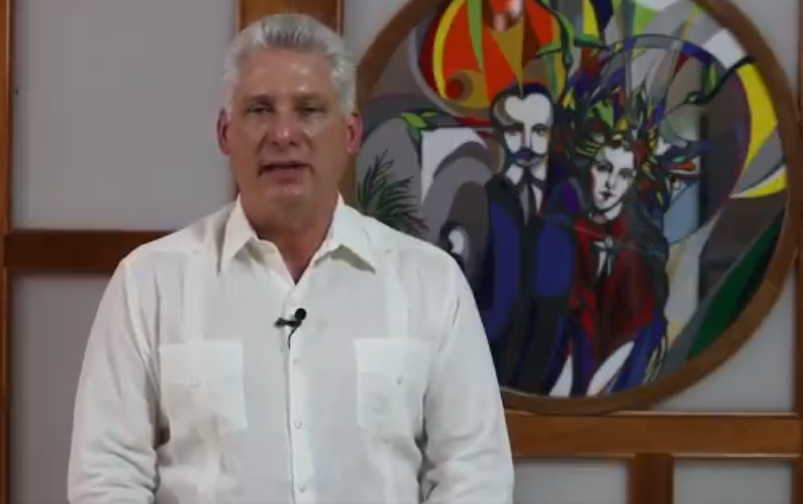 mensaje de diaz canel a telesur